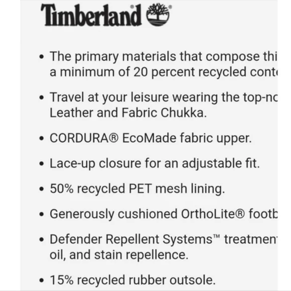 Timberland Davis Square Leather/Fabric Men's Chukka Black Nubuck Size 9 - Picture 12 of 13